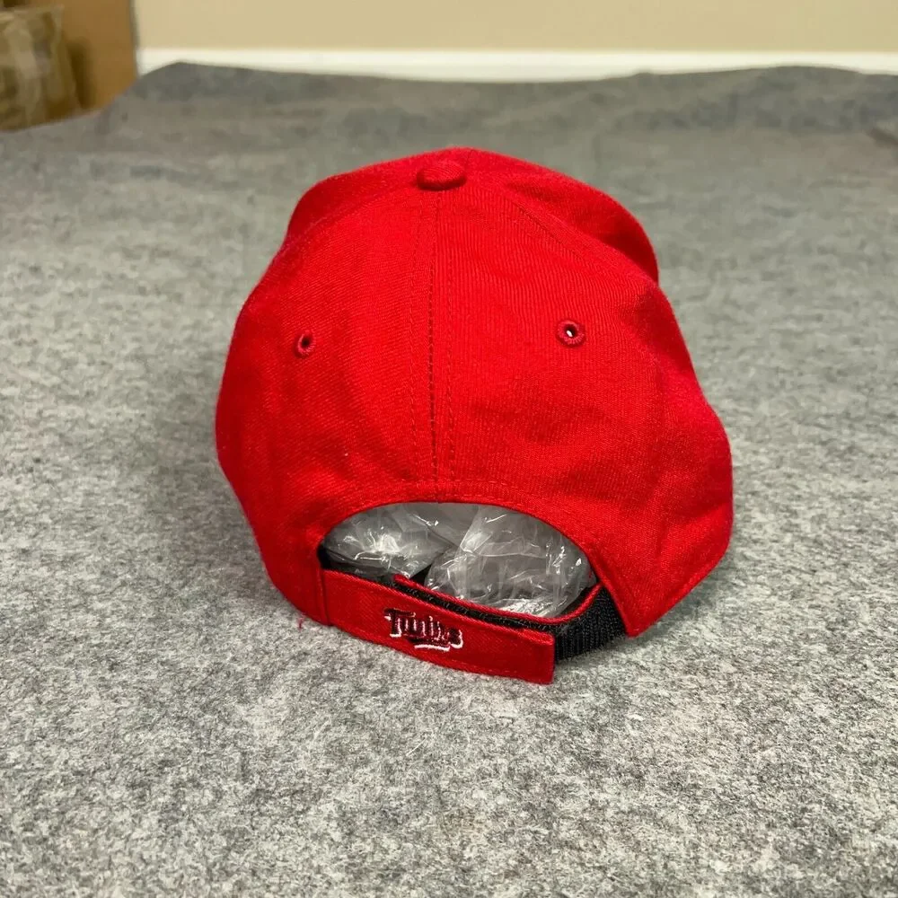 Minnesota Twins Men Hat Adjustable Red Cap Logo Wool Blend Baseball Dad‎ MLB 47